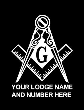 Masonic window decal - multiple styles available